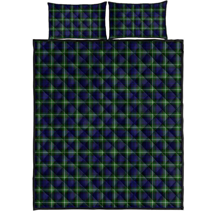 Scottish Lamont Modern Clan Tartan Quilt Bed Set Tartan Plaid 1