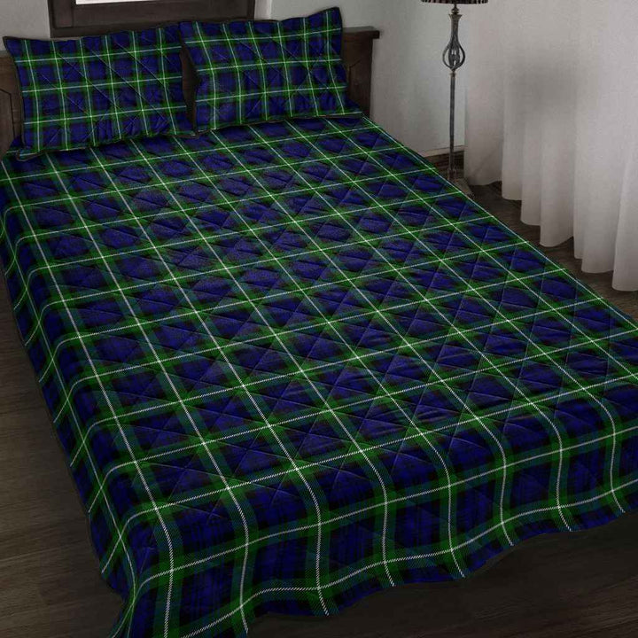 Scottish Lamont Modern Clan Tartan Quilt Bed Set Tartan Plaid 2