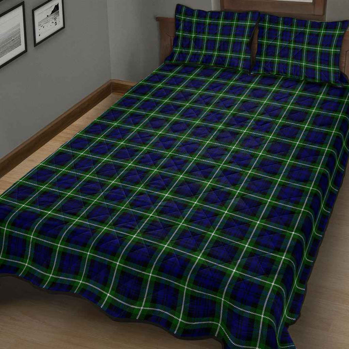 Scottish Lamont Modern Clan Tartan Quilt Bed Set Tartan Plaid 3