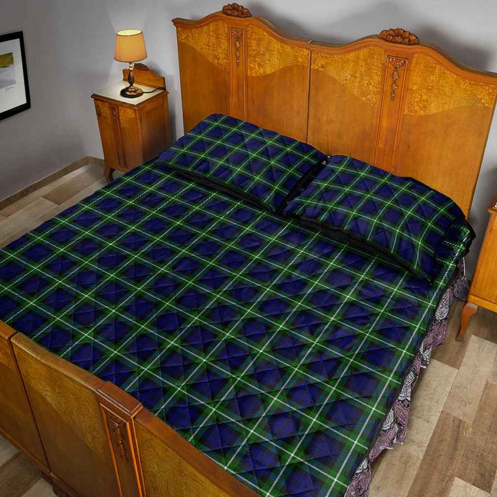 Scottish Lamont Modern Clan Tartan Quilt Bed Set Tartan Plaid 5