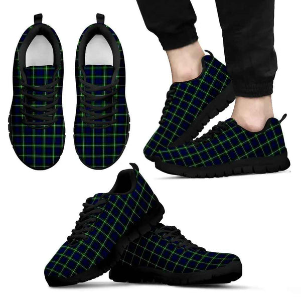 Scottish Lamont Modern Clan Tartan Sneakers Black Sole Tartan Plaid