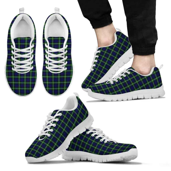 Scottish Lamont Modern Clan Tartan Sneakers White Sole Tartan Plaid