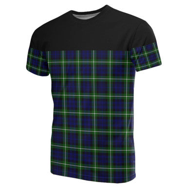 Scottish Lamont Modern Clan Tartan T-Shirt Horizontal Style Front Side Tartan Plaid