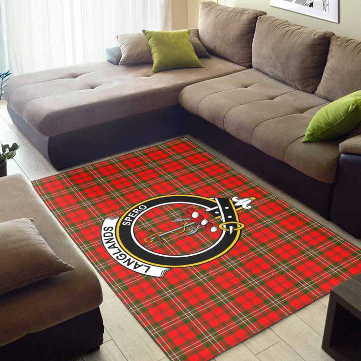 Scottish Langlands Clan Crest Tartan Area Rug Tartan Plaid 2