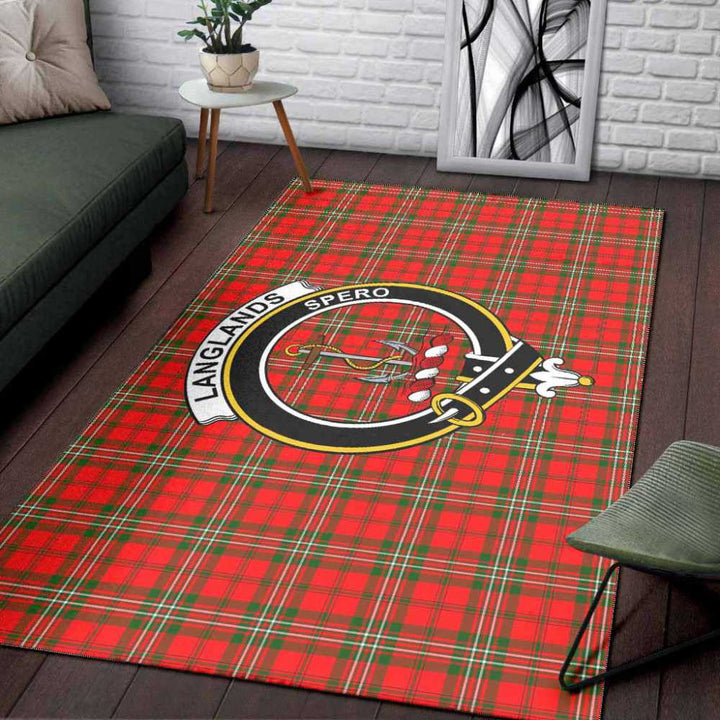 Scottish Langlands Clan Crest Tartan Area Rug Tartan Plaid 3