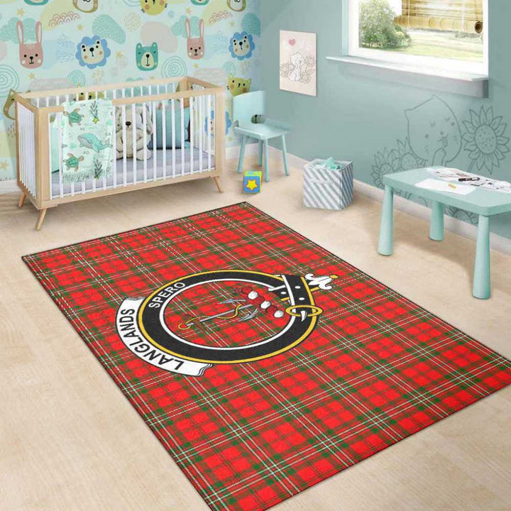 Scottish Langlands Clan Crest Tartan Area Rug Tartan Plaid 5