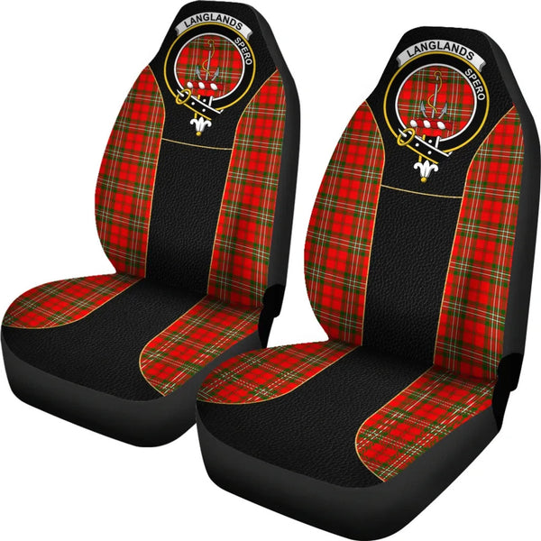 Scottish Langlands Clan Crest Tartan Car Seat Covers - Special Style 2