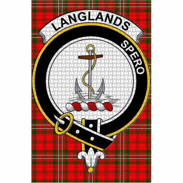 Scottish Langlands Clan Crest Tartan Jigsaw Puzzle 1
