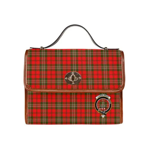 Scottish Langlands Clan Crest Tartan Waterproof Canvas Bag Tartan Plaid 2