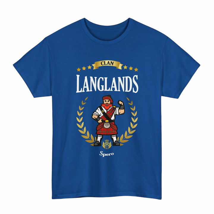 Scottish Langlands Clan Tartan T-Shirt - Motto Scotsman Tartan Plaid Royal Color