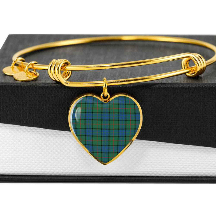 Scottish Lauder Clan Tartan Bangle Heart Tartan Plaid 6