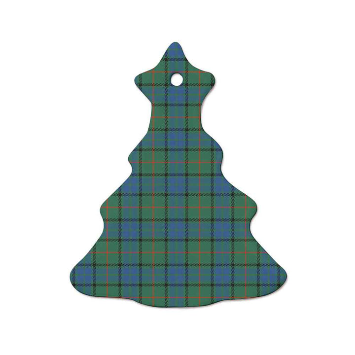 Scottish Lauder Clan Tartan Ceramic Ornament  Tree Shape Tartan Plaid