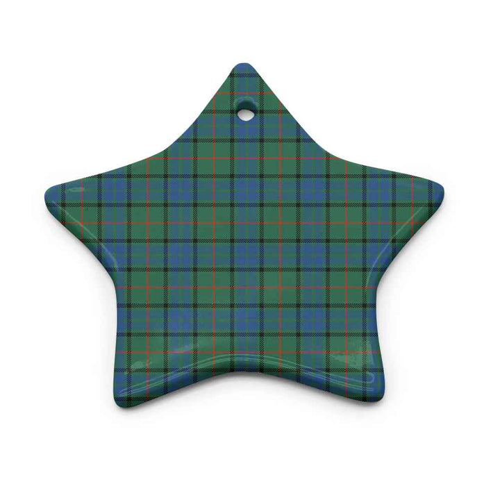 Scottish Lauder Clan Tartan Ceramic Ornament Star Shape Tartan Plaid