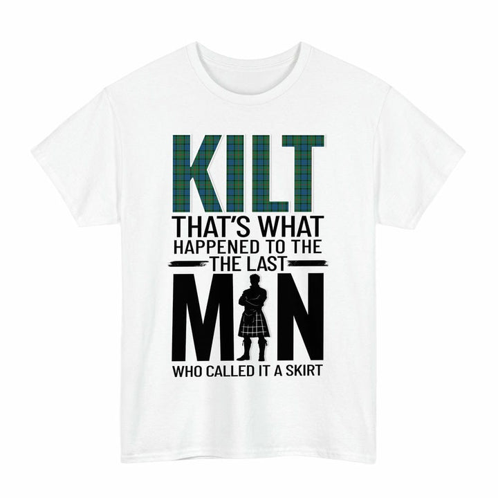 Scottish Lauder Clan Tartan Funny Scotland Kilt T-Shirt Tartan Plaid White Color