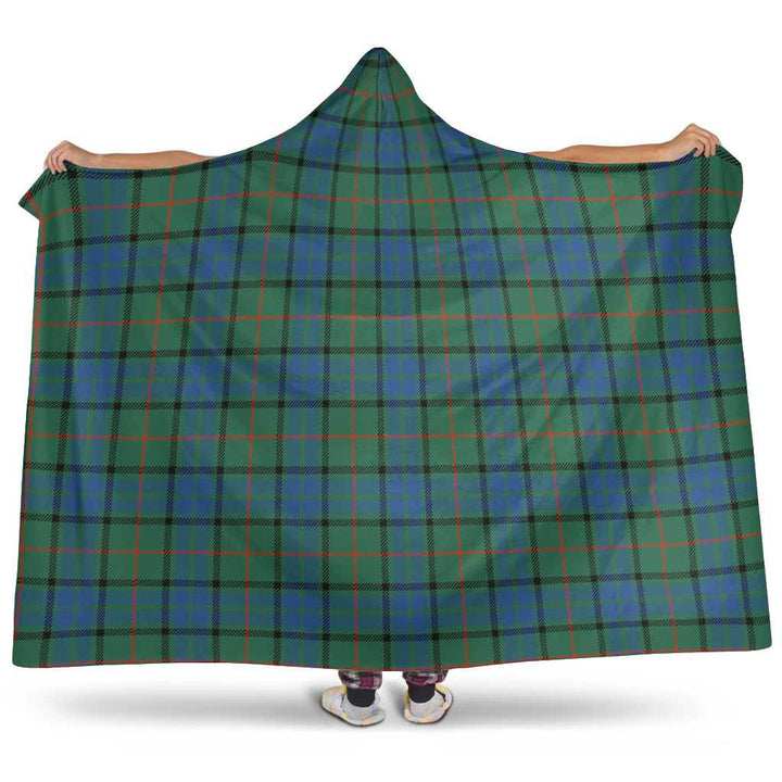 Scottish Lauder Clan Tartan Hooded Blanket Tartan Plaid 1