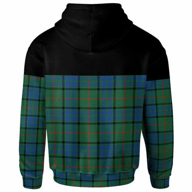 Scottish Lauder Clan Tartan Hoodie - Horizontal Style Back Side Tartan Plaid
