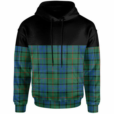 Scottish Lauder Clan Tartan Hoodie - Horizontal Style Front Side Tartan Plaid