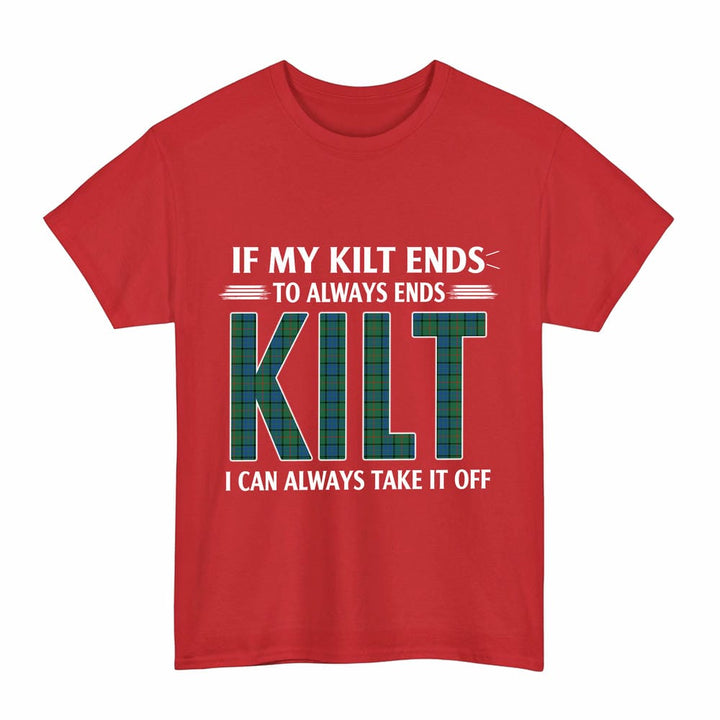 Scottish Lauder Clan Tartan Kilt Pride T-Shirt Tartan Plaid Red Color