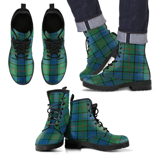 Scottish Lauder Clan Tartan Leather Boots