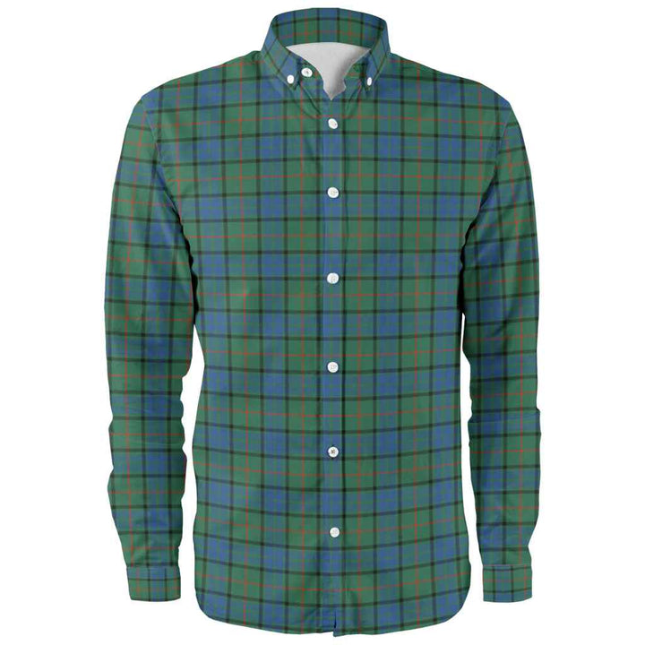 Scottish Lauder Clan Tartan Long Sleeve Shirt Front Side Tartan Plaid