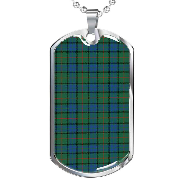 Scottish Lauder Clan Tartan Military Dog Tag Necklace Tartan Plaid