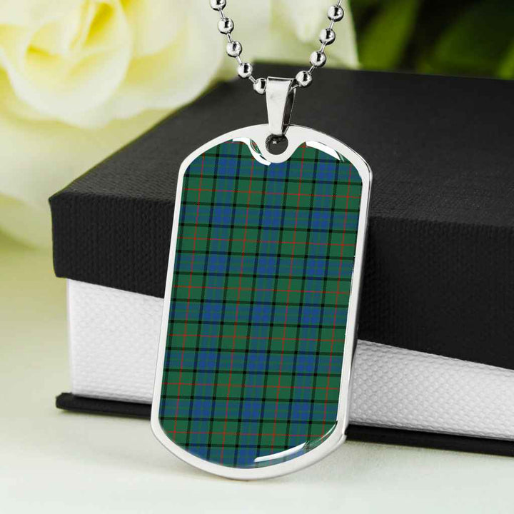Scottish Lauder Clan Tartan Military Dog Tag Necklace Tartan Plaid 5