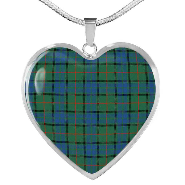 Scottish Lauder Clan Tartan Necklace Heart Tartan Plaid 1