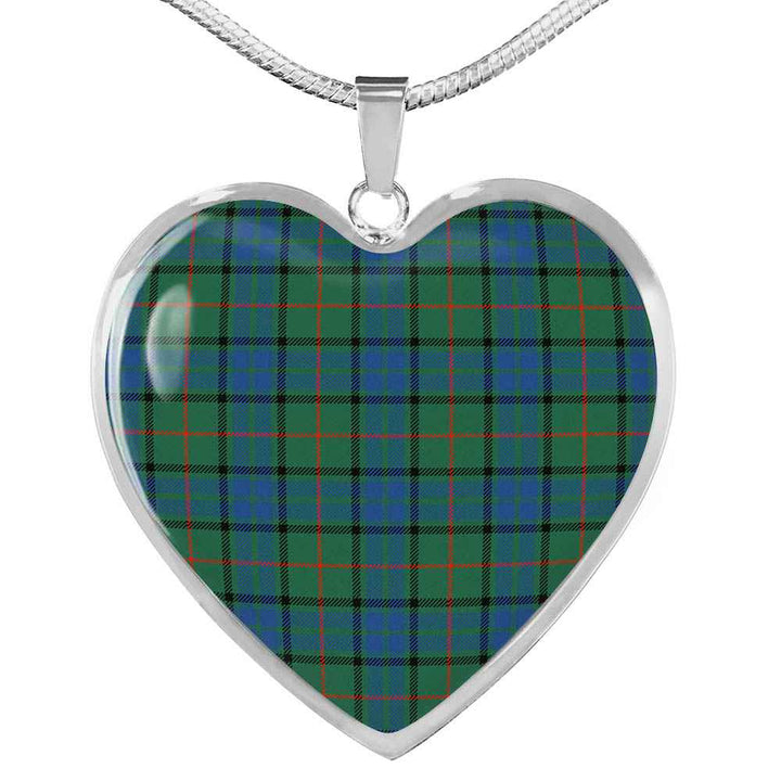 Scottish Lauder Clan Tartan Necklace Heart Tartan Plaid 1