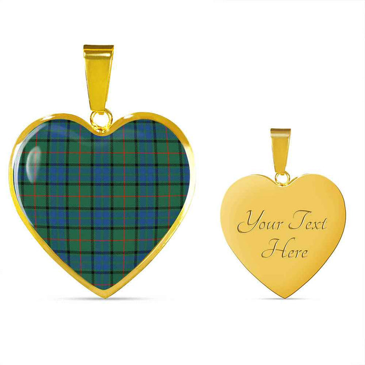 Scottish Lauder Clan Tartan Necklace Heart Tartan Plaid 4