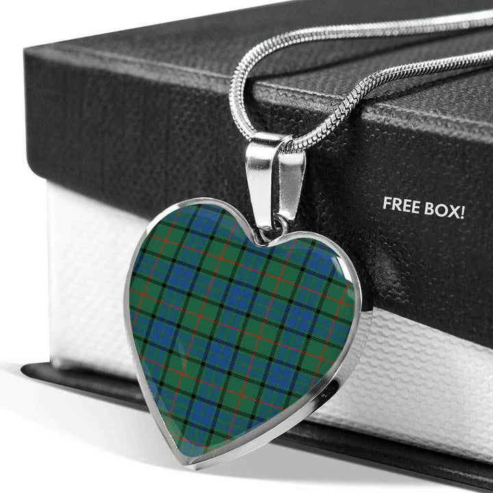 Scottish Lauder Clan Tartan Necklace Heart Tartan Plaid 5