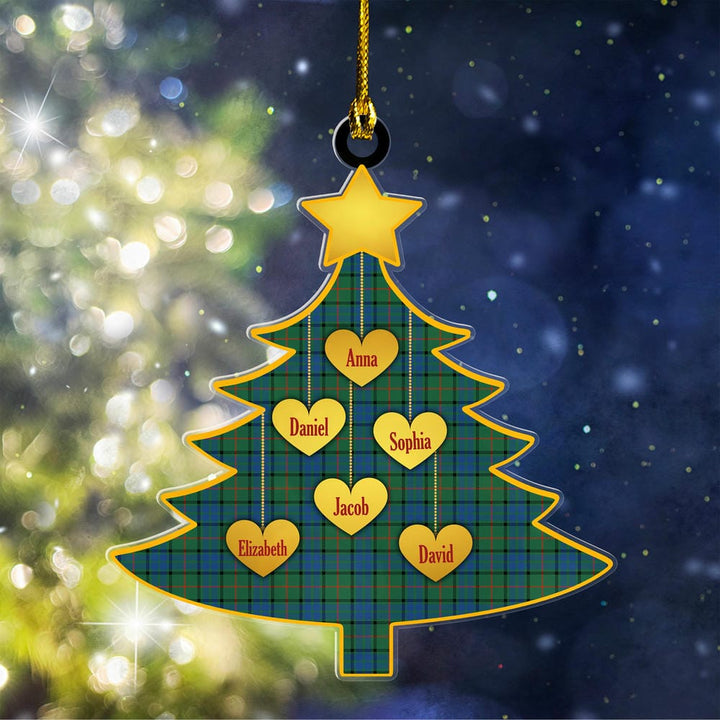 Scottish Lauder Clan Tartan Ornament Custom Family Christmas Tree Tartan Plaid 1