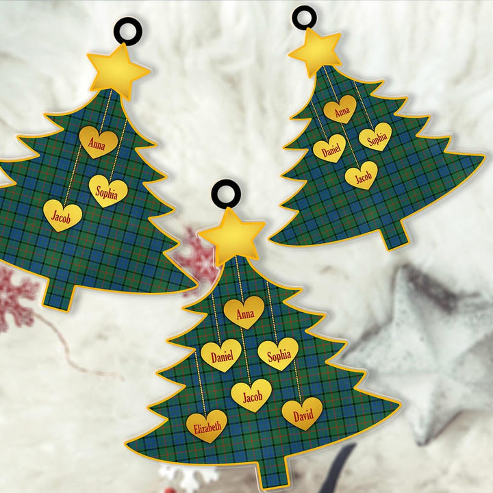 Scottish Lauder Clan Tartan Ornament Custom Family Christmas Tree Tartan Plaid 2