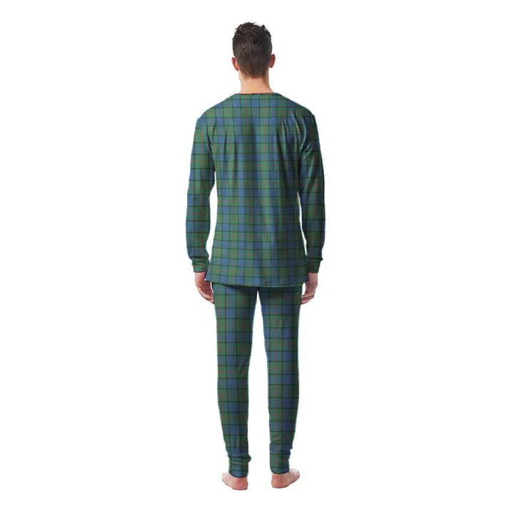 Scottish Lauder Clan Tartan Pajama Set Men Back Side Tartan Plaid