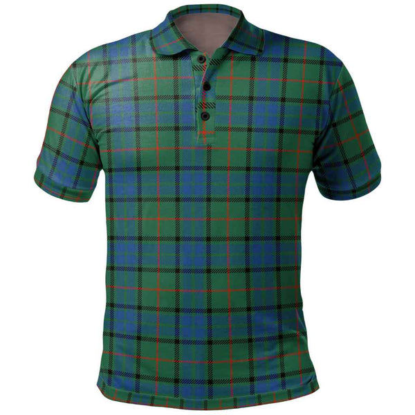 Scottish Lauder Clan Tartan Polo Shirt Front Side Tartan Plaid