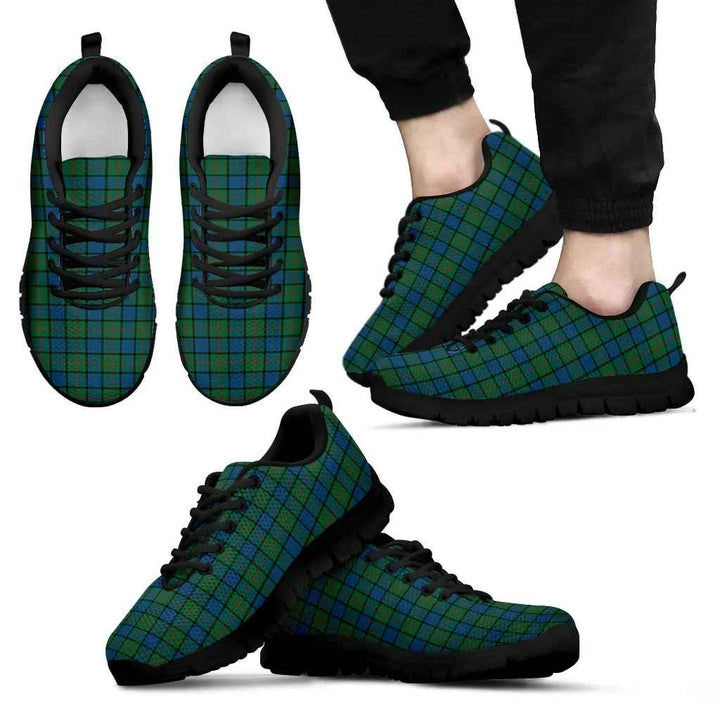 Scottish Lauder Clan Tartan Sneakers Black Sole Tartan Plaid