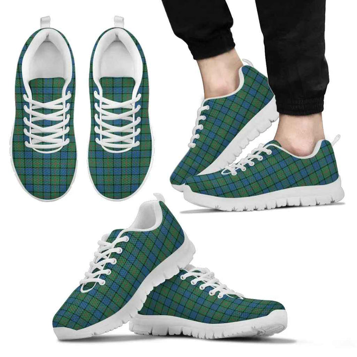 Scottish Lauder Clan Tartan Sneakers White Sole Tartan Plaid