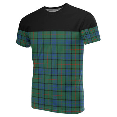 Scottish Lauder Clan Tartan T-Shirt Horizontal Style Front Side Tartan Plaid