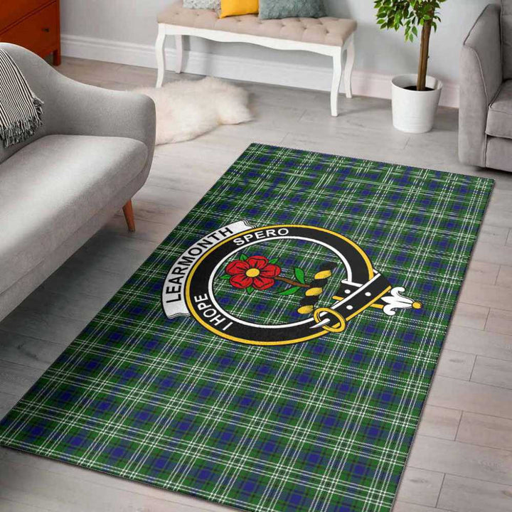 Scottish Learmonth Clan Crest Tartan Area Rug Tartan Plaid 1