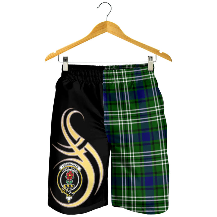 Scottish Learmonth Clan Crest Tartan Believe in Me Men's Shorts