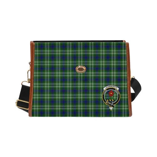 Scottish Learmonth Clan Crest Tartan Waterproof Canvas Bag Tartan Plaid 2