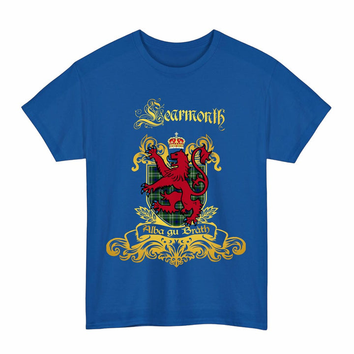 Scottish Learmonth Clan Tartan Lion Rampant of Scotland T-Shirt Tartan Plaid Royal Color
