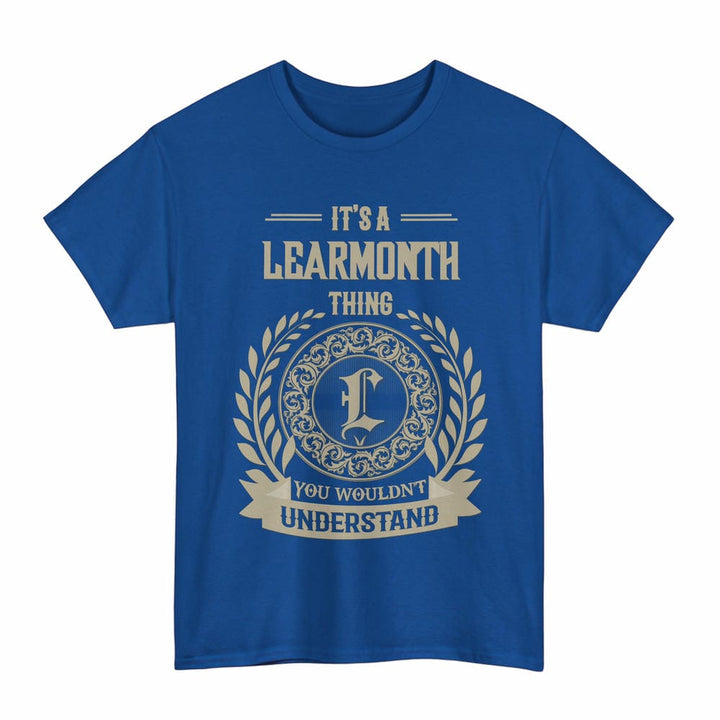 Scottish Learmonth Clan Tartan T-Shirt - Vintage Family Name Tartan Plaid Royal Color