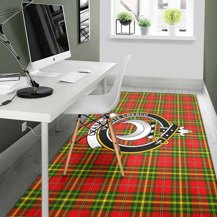 Scottish Leask Clan Crest Tartan Area Rug Tartan Plaid 4