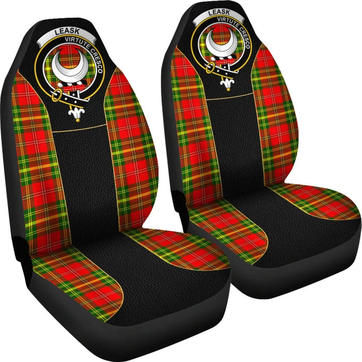 Scottish Leask Clan Crest Tartan Car Seat Covers - Special Style 4