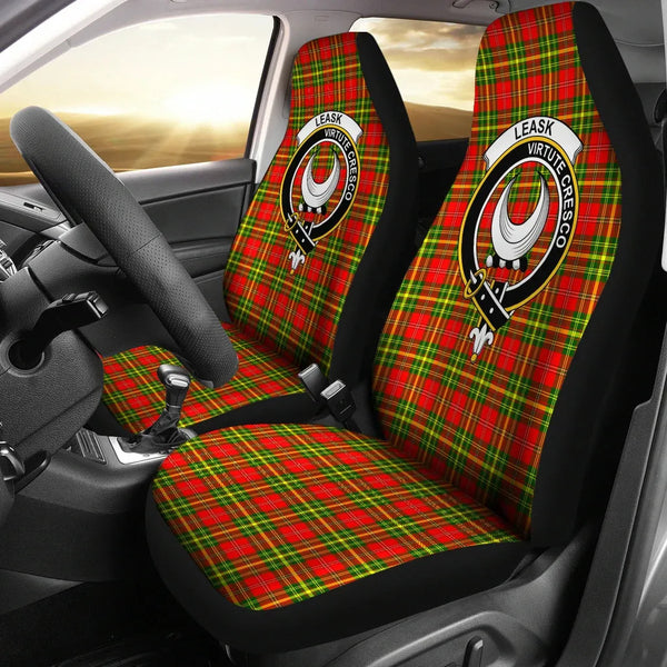 Scottish Leask Clan Crest Tartan Car Seat Covers 2