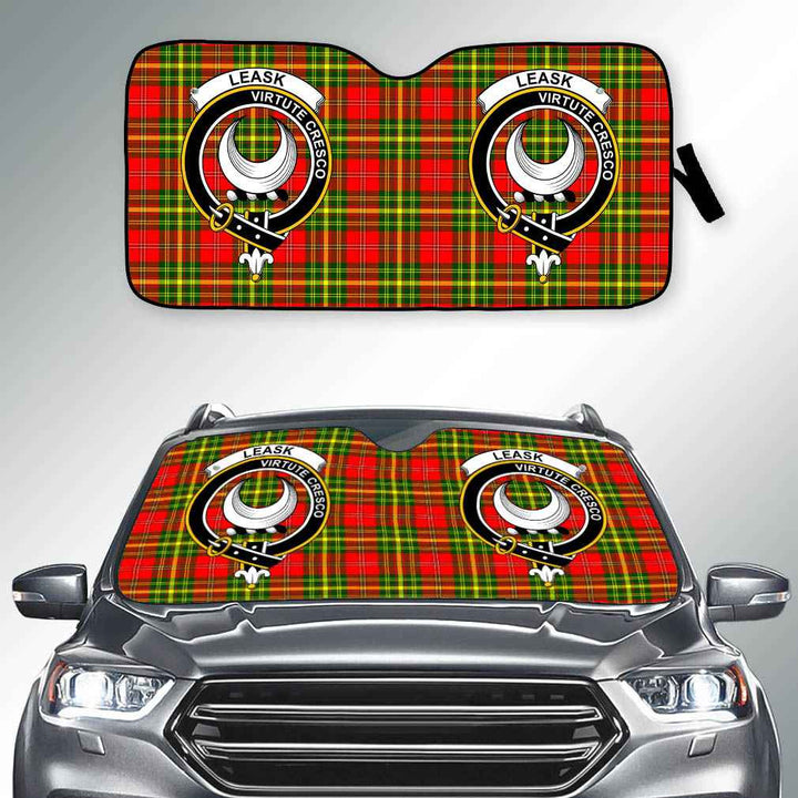 Scottish Leask Clan Crest Tartan Car Windshield Sun Shade Tartan Plaid 2
