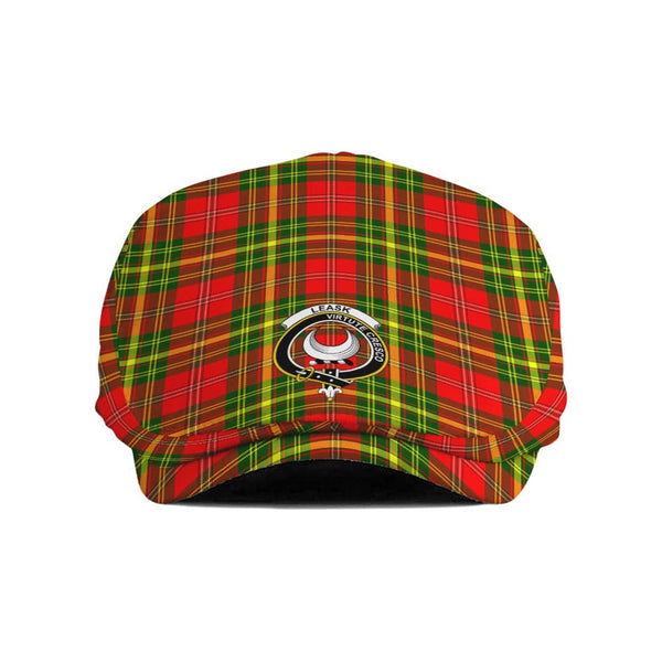 Scottish Leask Clan Crest Tartan Flat Cap Tartan Plaid 1