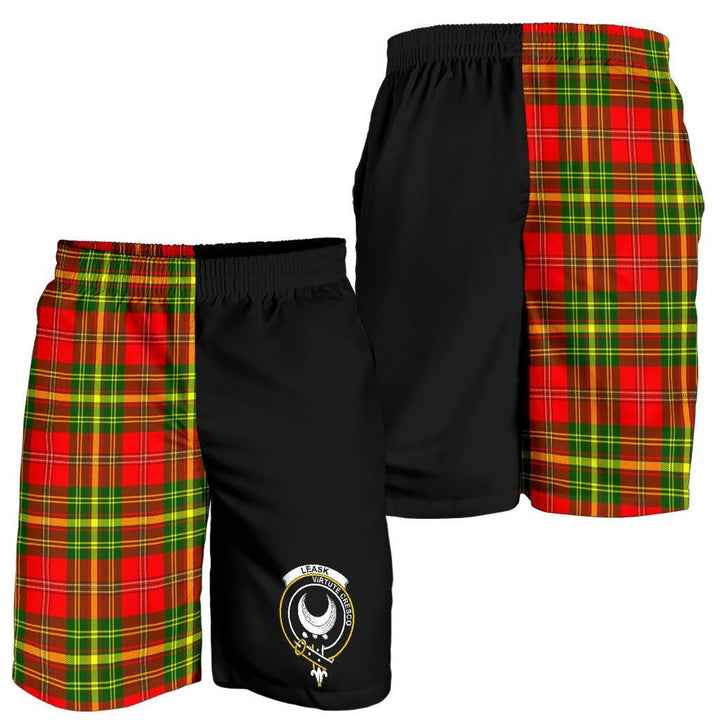 Scottish Leask Clan Crest Tartan Half of Me Men's Shorts