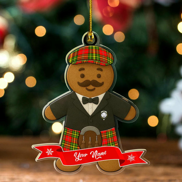 Scottish Leask Clan Crest Tartan Ornament Custom Gingerbread Scotsman Tartan Plaid