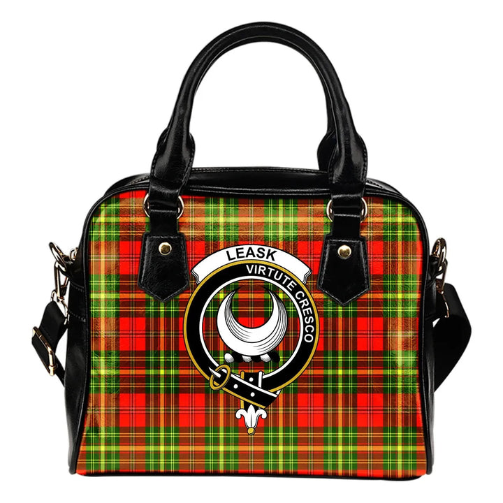 Scottish Leask Clan Crest Tartan Shoulder Handbag Tartan Plaid 1